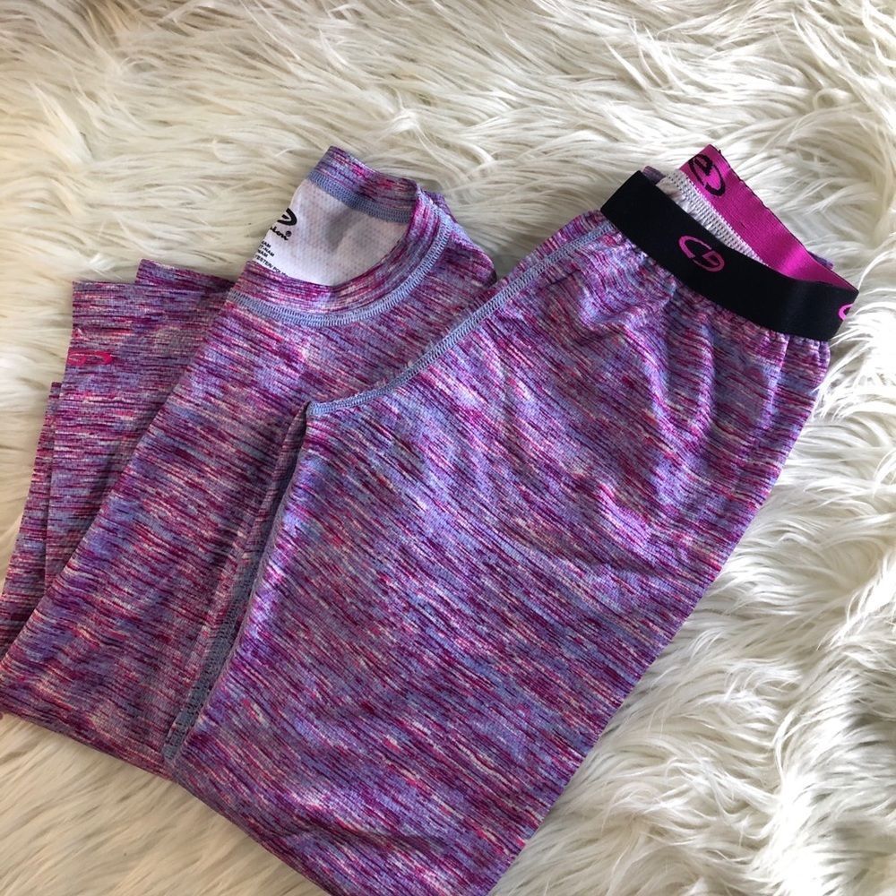 Champion purple workout set  little girl size m